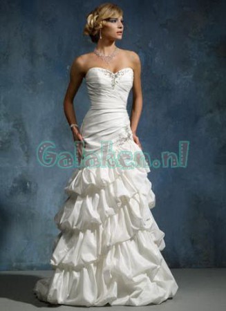 A-lijn Scoop hals Appliques Trouwjurken